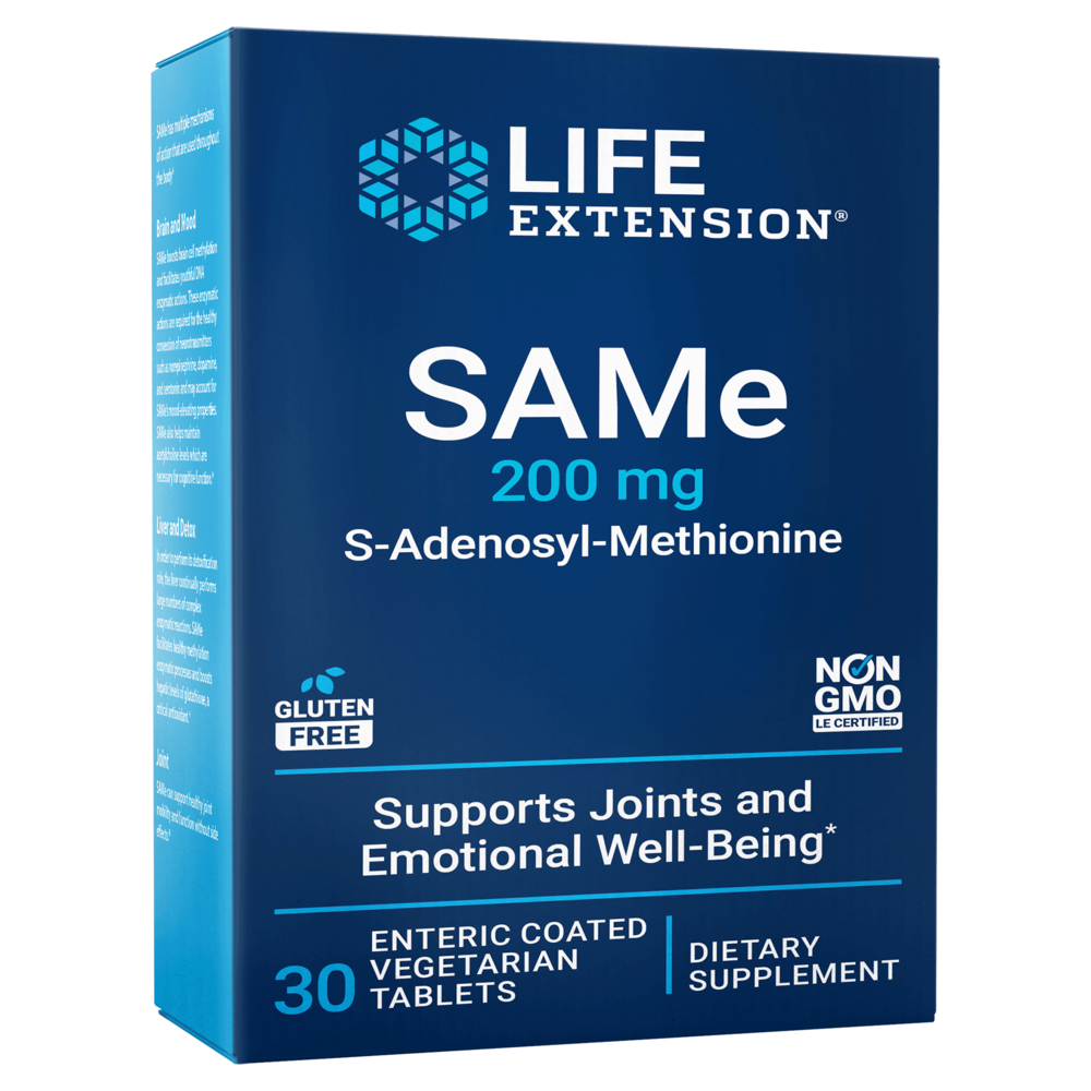 SAMe (S-Adenosyl-Methionine) 200mg Life Extension