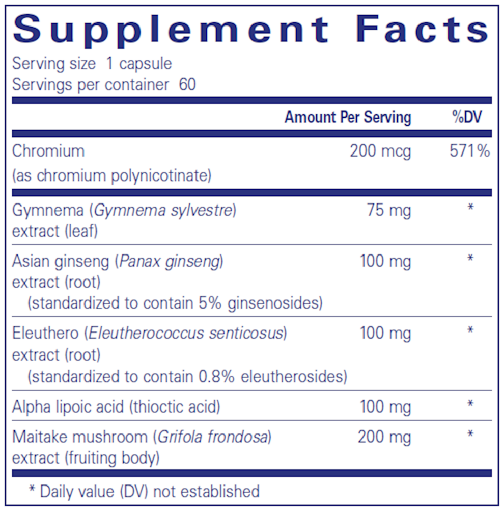 Glucose Support Formula Pure Encapsulations