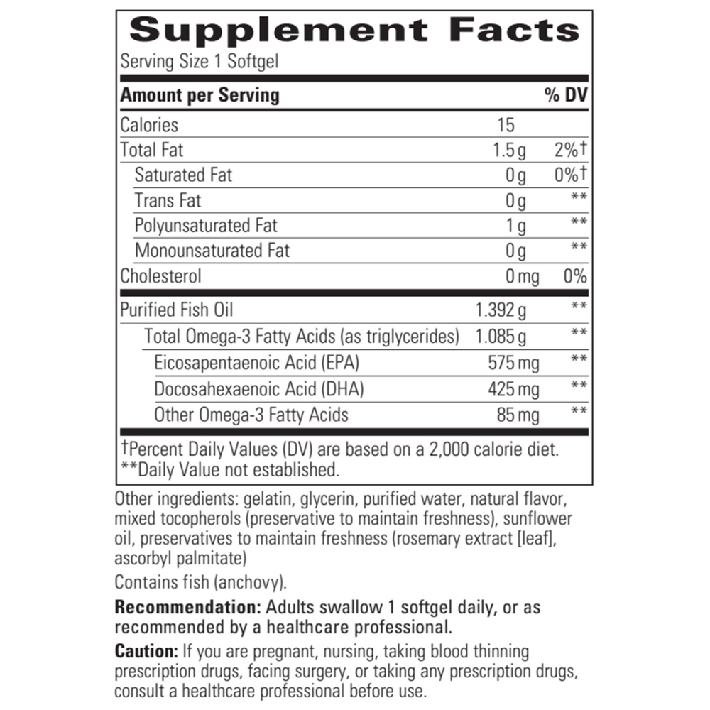 Pure Omega Ultra HP Softgels Integrative Therapeutics