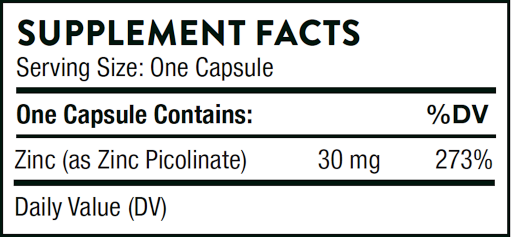 Zinc Picolinate 30mg Thorne