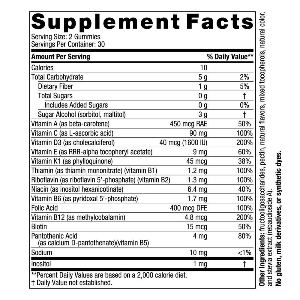 Zero Sugar Multivitamin Gummies Nordic Naturals