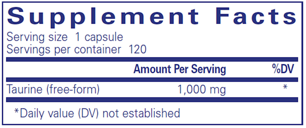 Taurine 1000mg Pure Encapsulations