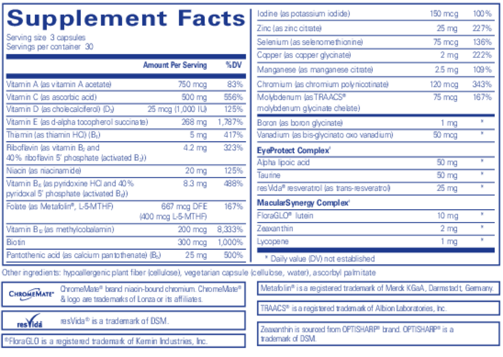 VisionPro Nutrients* Pure Encapsulations