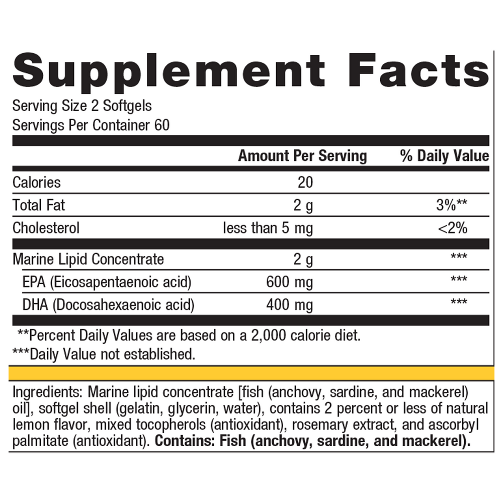 OmegaGenics® Fish Oil EPA-DHA 500mg Metagenics