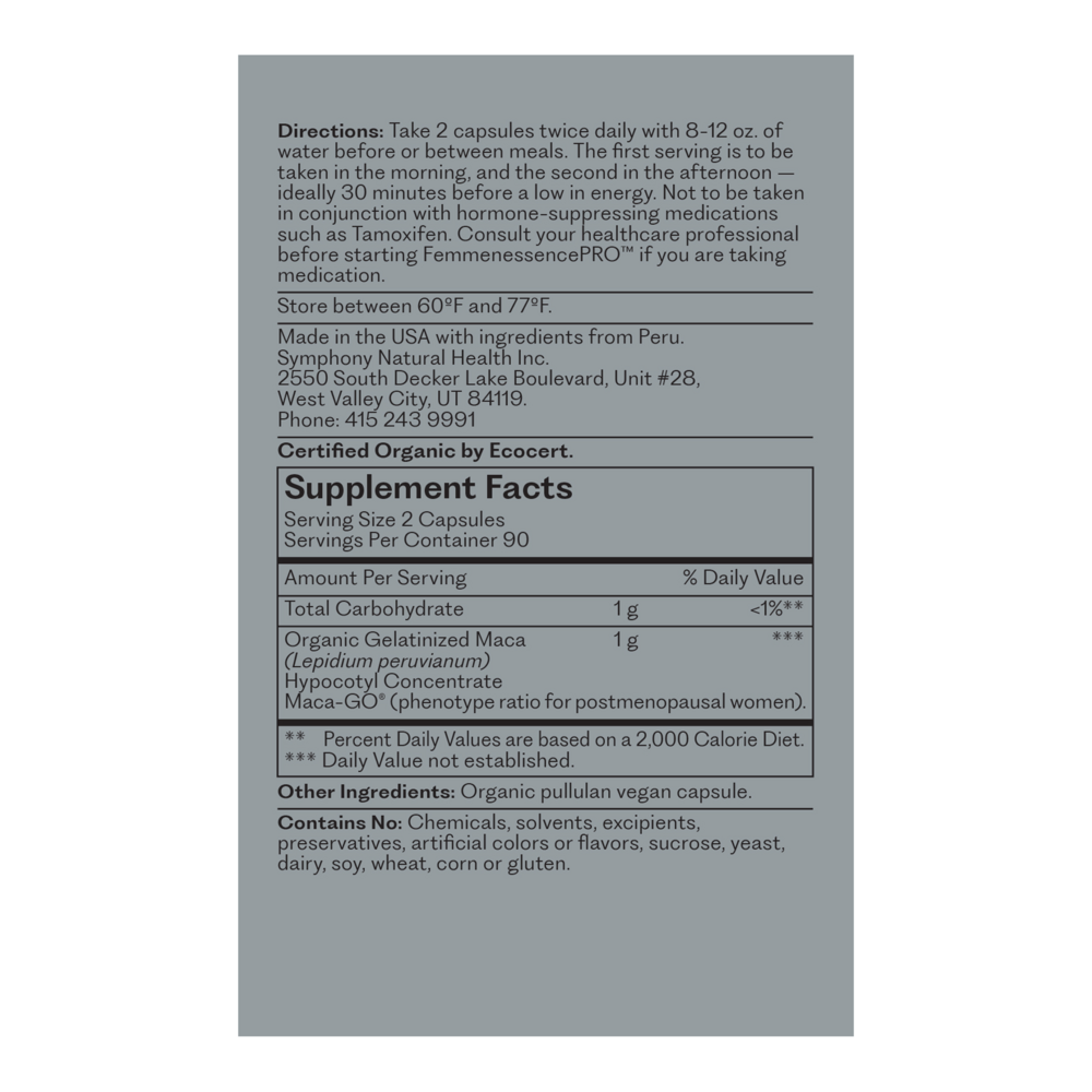 FemmenessencePRO POST (Maca-GO®) Symphony Natural Health